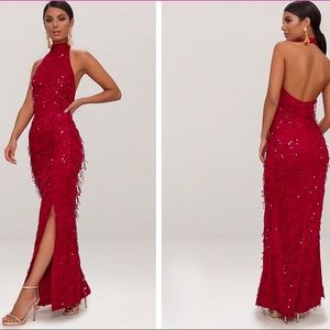 PrettyLittleThing Sequin Fishtail Maxi Dress